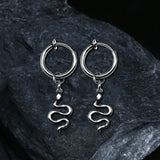 Snake Stainless Steel Punk Earrings