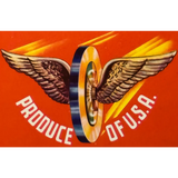 Soar Back to the 40s with Vintage Winged Wheel Crate Labels