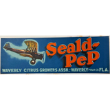 Soar Back in Time with Rare 1940s Seald-Pep Biplane Crate Label