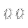 Solid Color Spike Stainless Steel Huggie Earrings