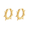 Solid Color Spike Stainless Steel Huggie Earrings