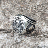 Spades Skull Stainless Steel Ring