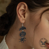 Spider Pumpkin Bat Acrylic Halloween Earrings
