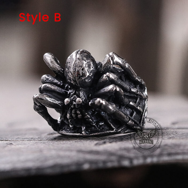 Spider Stainless Steel Animal Ring