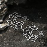 Spider Web Stainless Steel Stud Earrings