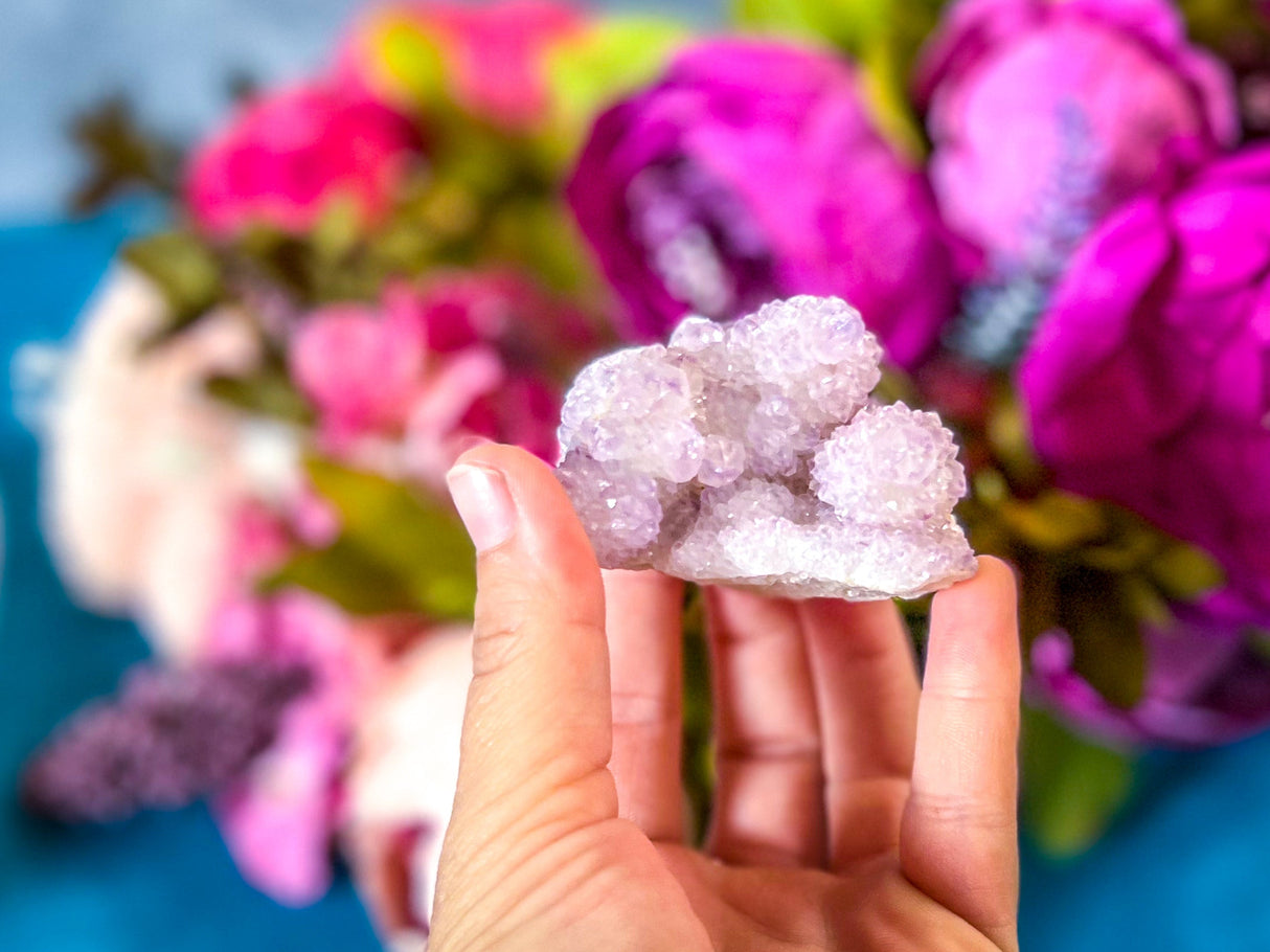 Ethically Sourced Spirit Amethyst Quartz Clusters, Cactus Quartz