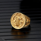 St. Benedict's Medal Exorcism Stainless Steel Ring
