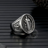 St. Benedict's Medal Exorcism Stainless Steel Ring