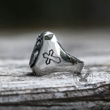 St Christopher Protect Us Stainless Steel Ring