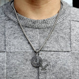 Star Of David Fenrir Wolf Stainless Steel Pendant