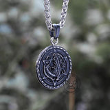 Star Of David Fenrir Wolf Stainless Steel Pendant