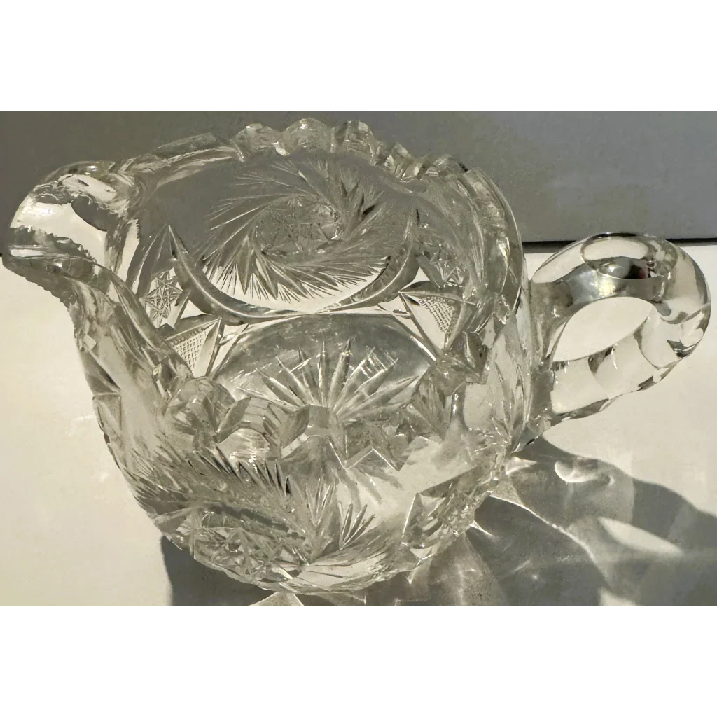 Stunning American Brilliant Cut Glass Creamer from the Gilded Age
