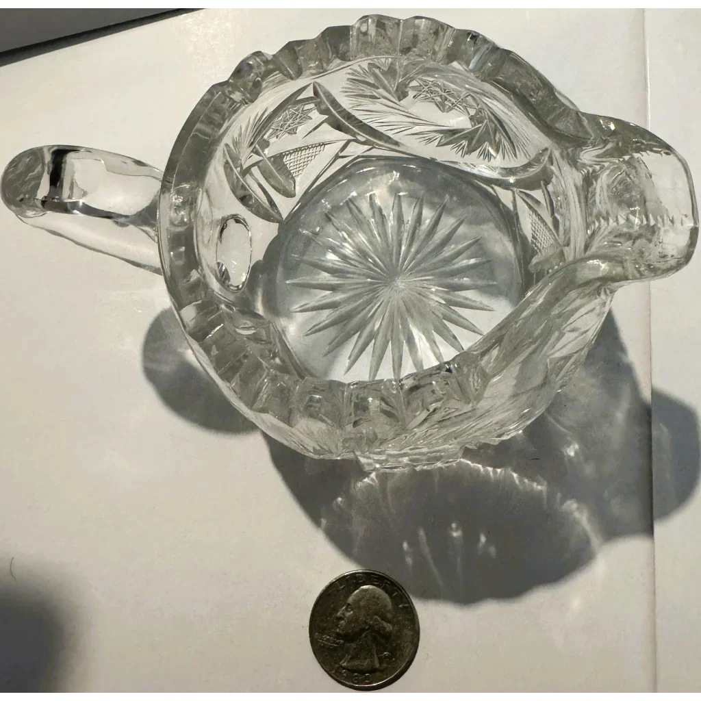 Stunning American Brilliant Cut Glass Creamer from the Gilded Age