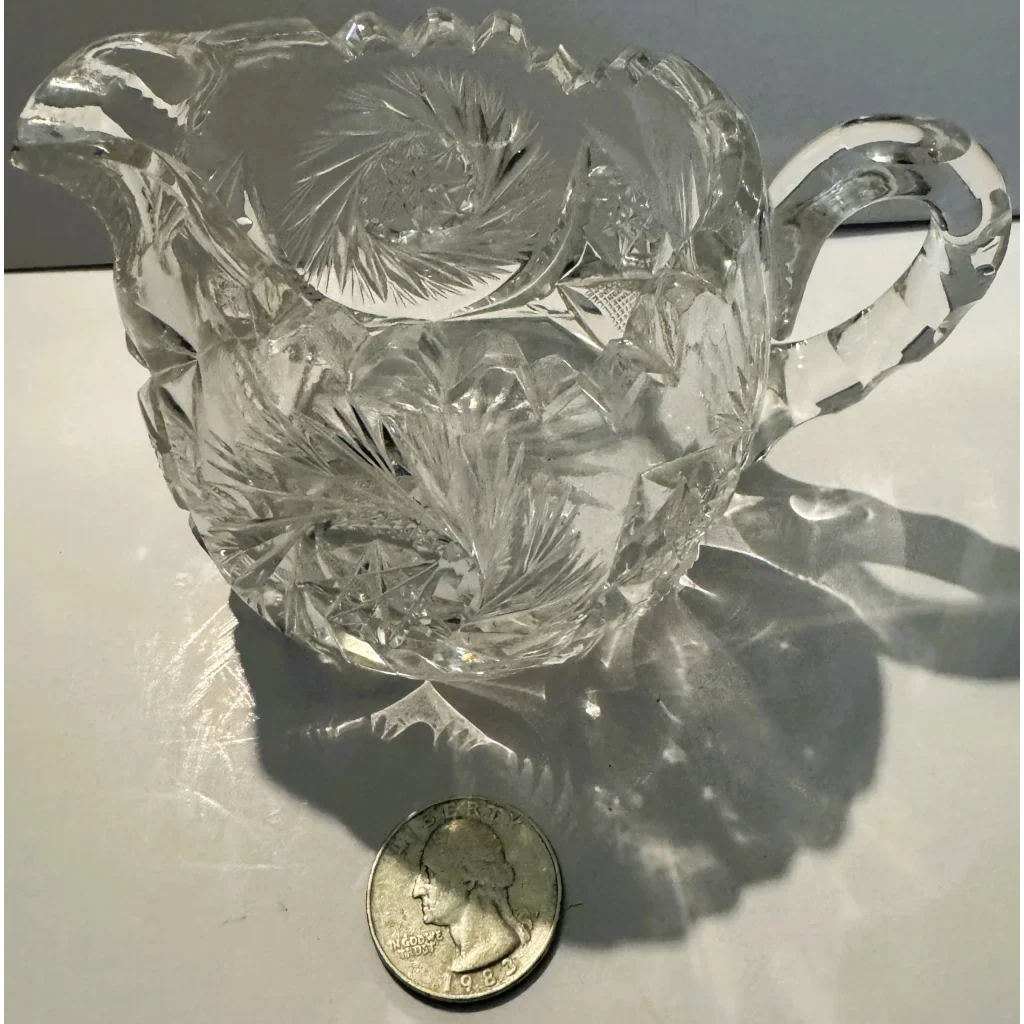Stunning American Brilliant Cut Glass Creamer from the Gilded Age