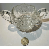Stunning American Brilliant Cut Glass Sugar Bowl from the Gilded Age