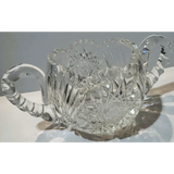 Stunning American Brilliant Cut Glass Sugar Bowl from the Gilded Age