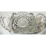 Stunning American Brilliant Cut Glass Sugar Bowl from the Gilded Age