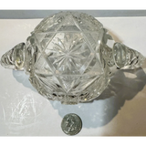 Stunning American Brilliant Cut Glass Sugar Bowl from the Gilded Age