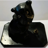 Stunning Art Deco Bulldog Inkwell Collectible Figurine