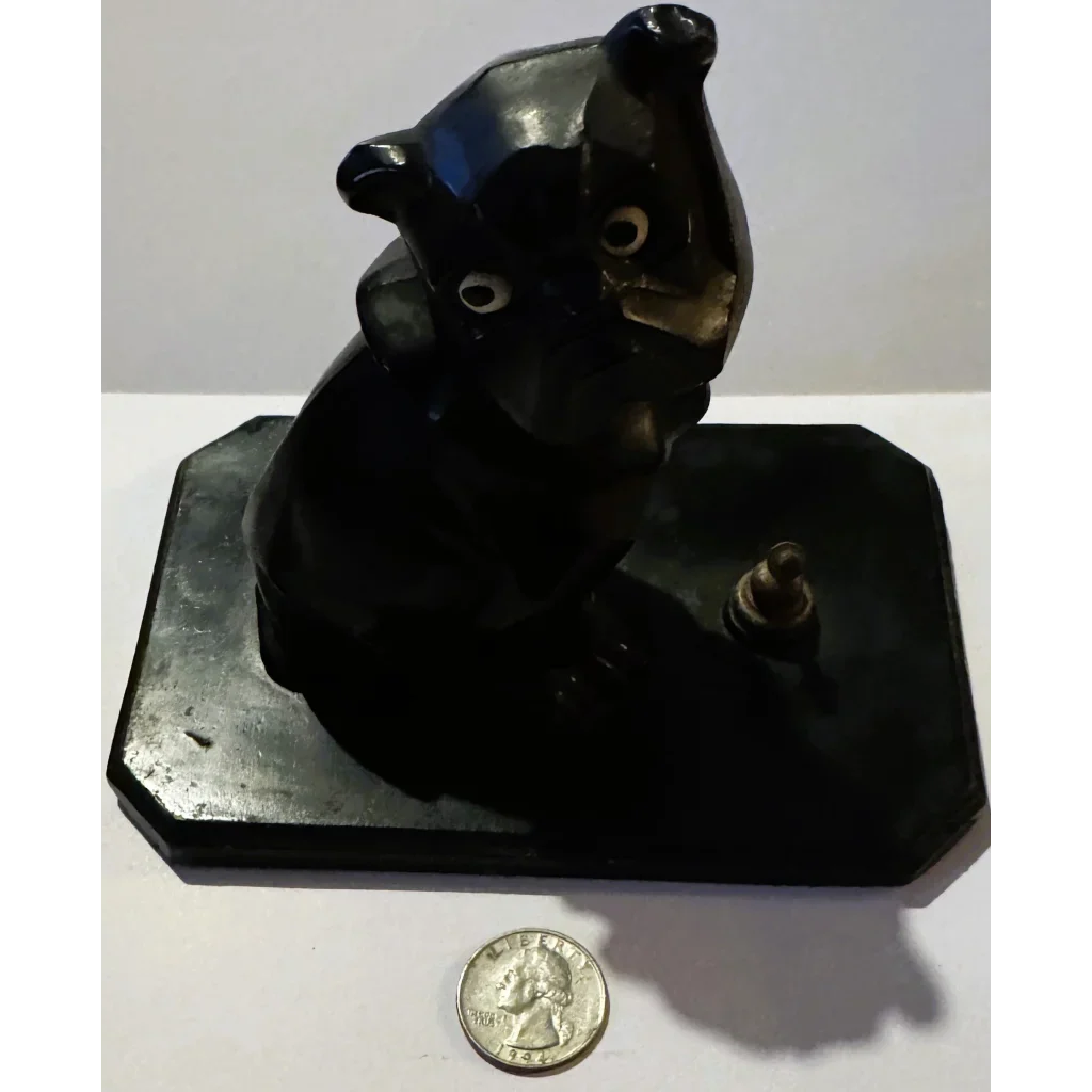 Stunning Art Deco Bulldog Inkwell Collectible Figurine
