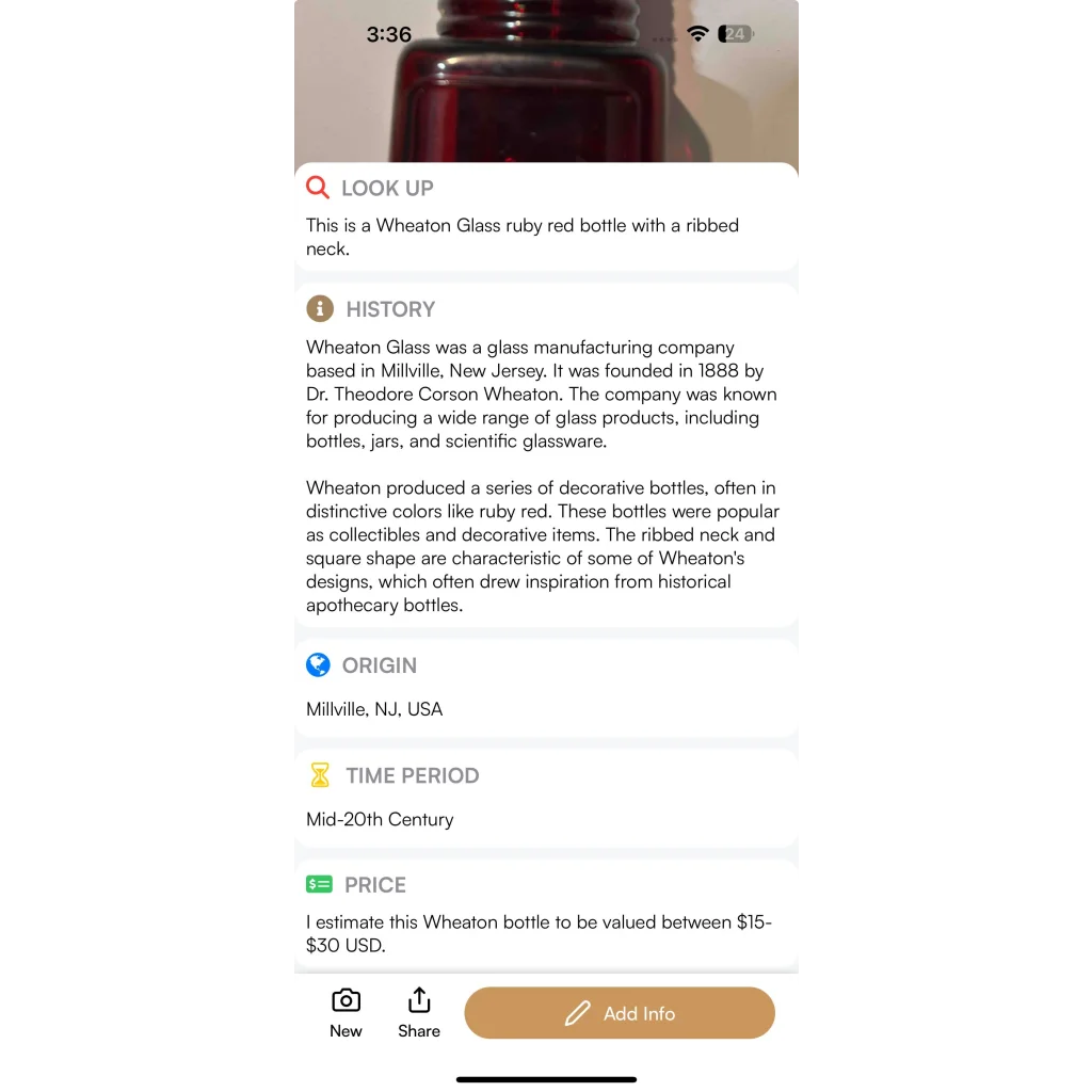 Stunning Vintage Mid Century Wheaton Ruby Red Glass Apothecary Bottle