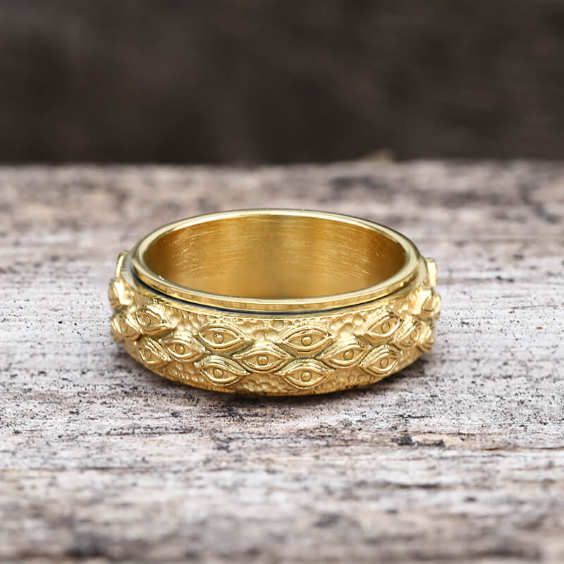 Stylish Eye of Providence Stainless Steel Spinner Ring