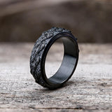 Stylish Evil Eye Stainless Steel Spinner Ring