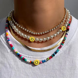 Acrylic Fruit Heart Beads Chain Necklaces - Lootquake