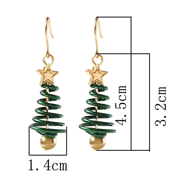 Christmas Earrings Tree Star DIY Earrings - Lootquake