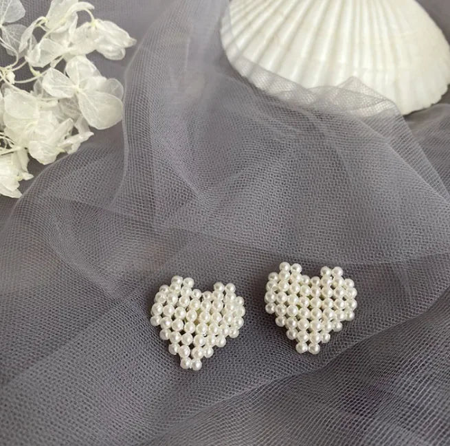 French retro pearl earrings female earrings - Lootquake
