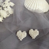 French retro pearl earrings female earrings - Lootquake