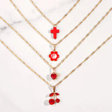 Multi-layer Pink Heart Crystal Pendant Necklaces - Lootquake