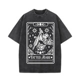 Tatted Babe Tarot Card Vintage Washed T-shirt