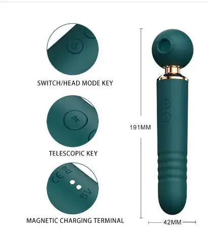 3-in-1 Magic Wand Vibrator (One Set) - Lootquake