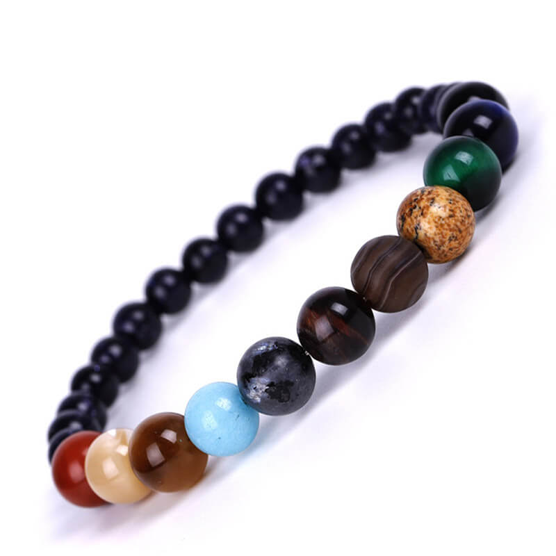 The 8 Planets Natural Stone Beaded Bracelet