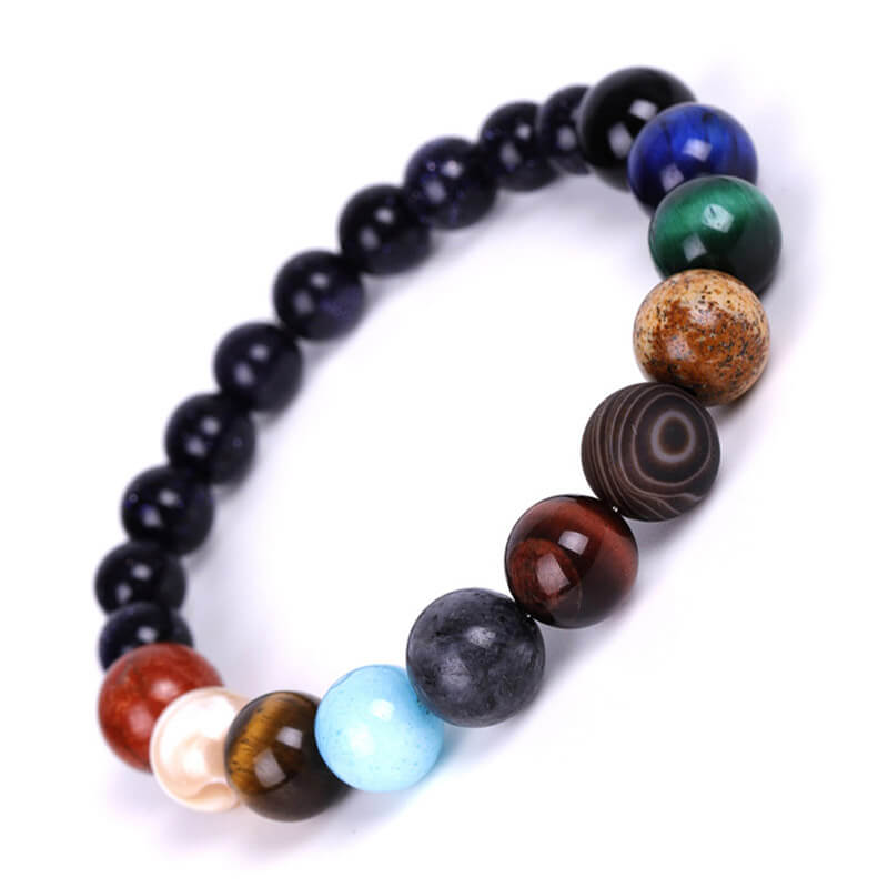 The 8 Planets Natural Stone Beaded Bracelet