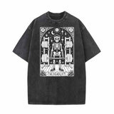 The Deadlift Tarot Card Skull Vintage Washed T-shirt
