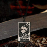 The Fool Tarot Card Stainless Steel Necklace