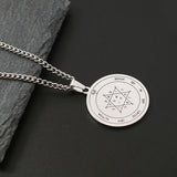 The Key of Solomon Pentacle of Jupiter Stainless Steel Necklace