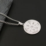 The Key of Solomon Pentacle of Jupiter Stainless Steel Necklace