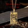 The Lovers Tarot Card Stainless Steel Necklace