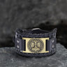 Thor’s Hammer Runes Alloy Leather Viking Bracelet