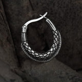Thorns and Python Stainless Steel Hoop Earrings