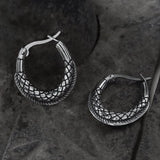 Thorns and Python Stainless Steel Hoop Earrings