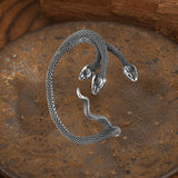 Three-Headed Snake Stainless Steel Ear Cuff Earrings