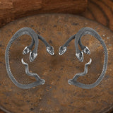 Three-Headed Snake Stainless Steel Ear Cuff Earrings