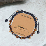 Tiger Eye Morse Code Braided Bracelet