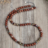 Tiger’s Eye Stainless Steel Gallstone Necklace