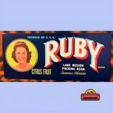 Timeless Ruby Crate Label Brings Vintage Charm to Your Collection