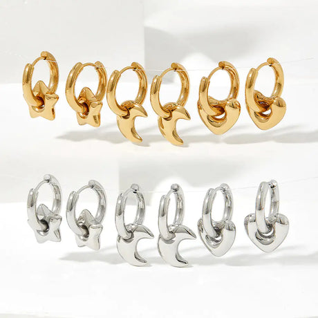 XINGX Earrings Stainless Steel Glossy Earrings - Lootquake